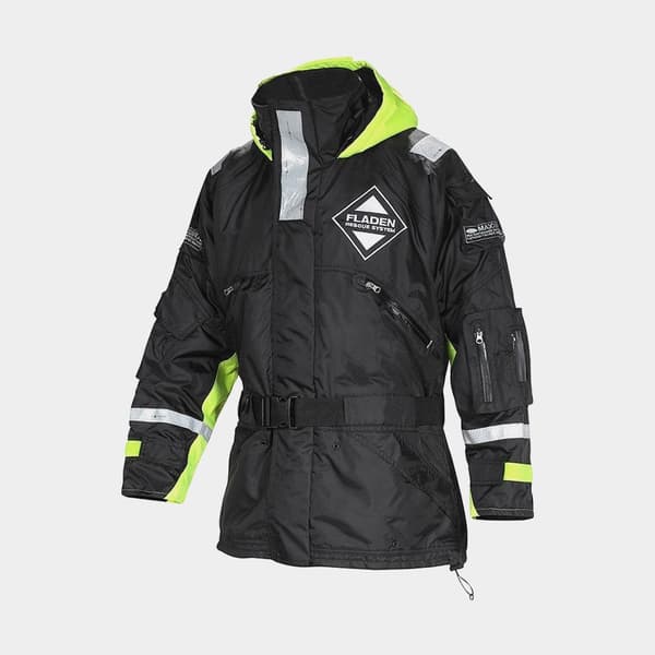 Flytjacka Fladen Fishing 850 Maxximus 50N, svart/gul Flytväststorlek: XX-Large (90 - 110 kg)