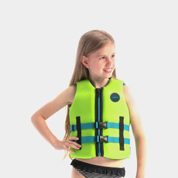 Seglarväst för barn JOBE Neoprene Vest Kids 50N Lime Green Flytväststorlek: 176 (50 - 80 kg)