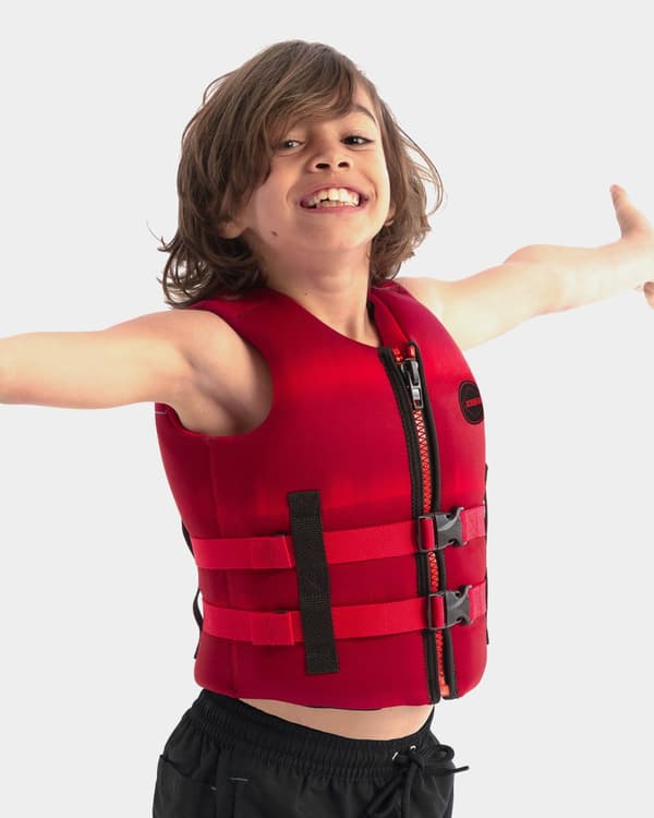 Seglarväst för barn JOBE Neoprene Vest Kids 50N Red Flytväststorlek: 176 (50 - 80 kg)