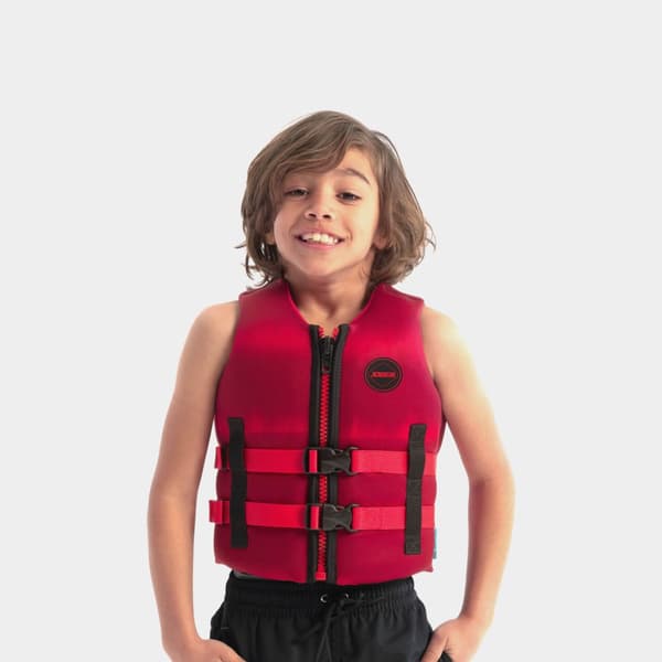 Seglarväst för barn JOBE Neoprene Vest Kids 50N Red Flytväststorlek: 176 (50 - 80 kg)