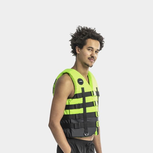 Vattensportväst JOBE 4 Buckle Vest 50N Light Lime Flytväststorlek: Small (55 - 65 kg)