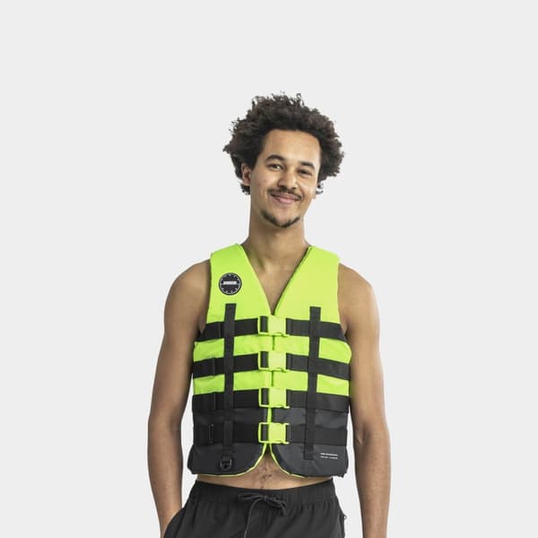 Vattensportväst JOBE 4 Buckle Vest 50N Light Lime Flytväststorlek: Small (55 - 65 kg)