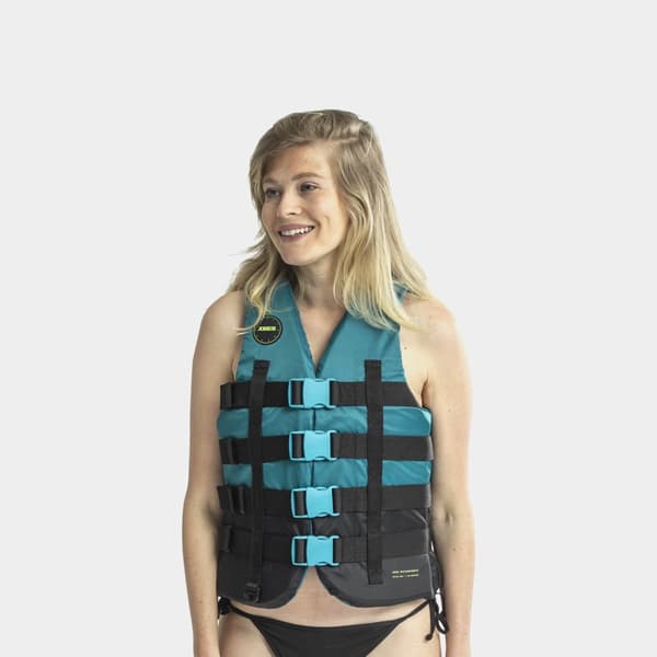 Vattensportväst JOBE 4 Buckle Vest 50N Teal Flytväststorlek: XXX-Large (105 - 115 kg)