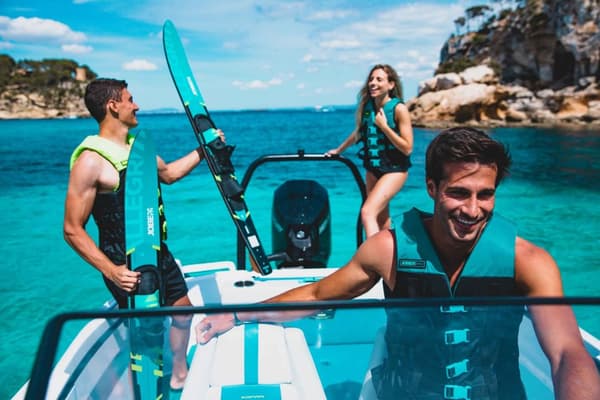 Vattensportväst JOBE 4 Buckle Vest 50N Teal Flytväststorlek: Medium (65 - 75 kg)