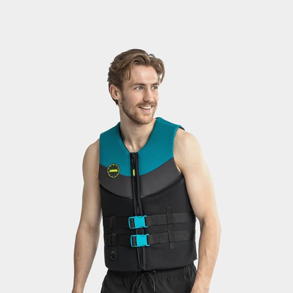 Vattensportväst JOBE Neoprene Vest Men 50N Real Teal Flytväststorlek: Small (55 - 65 kg)