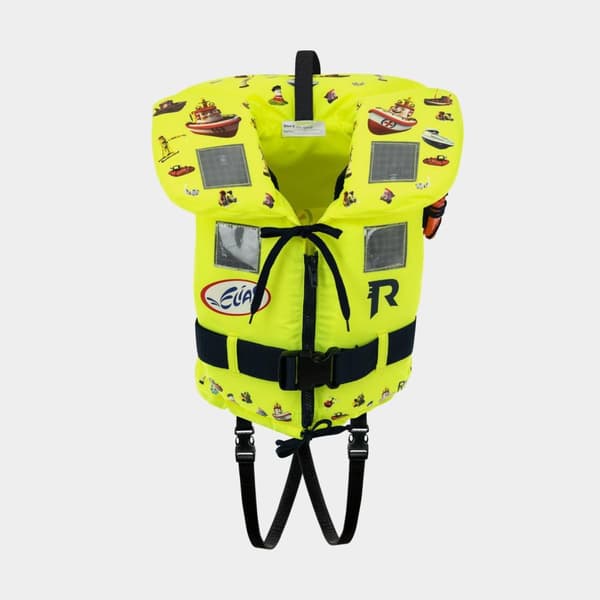 Räddningsväst för barn Regatta Soft Elias 100N Lemon Elias Print Flytväststorlek: 15 - 30 kg