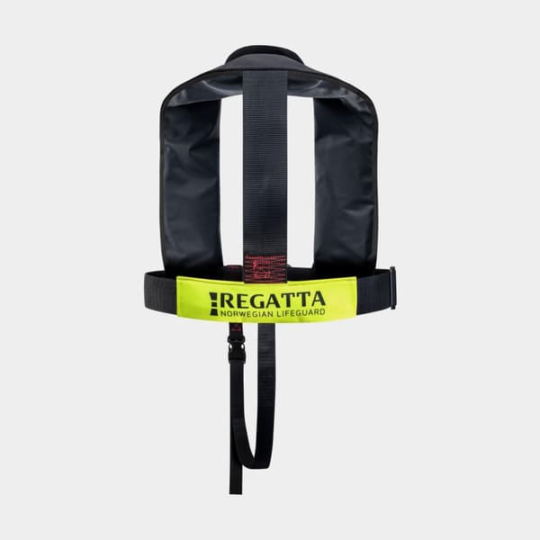 Uppblåsbar flytväst för barn Regatta AquaSafe Junior Harness 110N Fluorescent Yellow, automatisk, One-Size (18 - 40 kg) + kolsyrepatron 24 gram