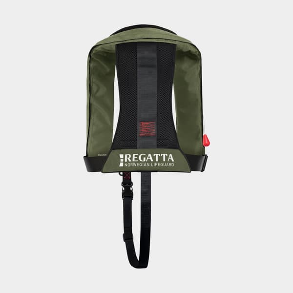 Uppblåsbar flytväst Regatta Sharpsafe 170N Green, automatisk, One-Size (40+ kg) + kolsyrepatron 33 gram Flytväststorlek: 40+ kg