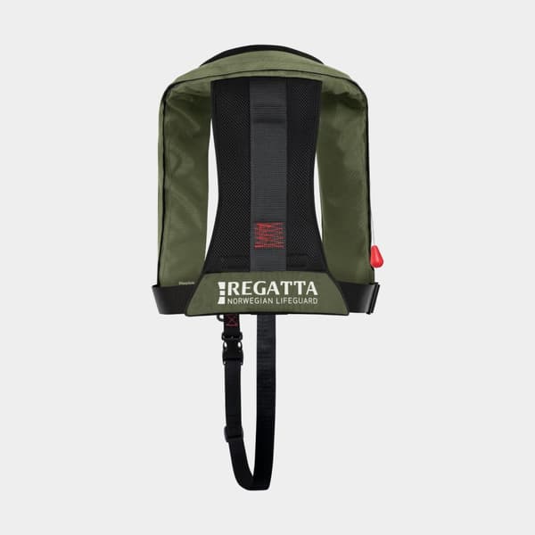 Uppblåsbar flytväst Regatta Sharpsafe 170N Green, automatisk, One-Size (40+ kg) + kolsyrepatron 33 gram Flytväststorlek: 40+ kg