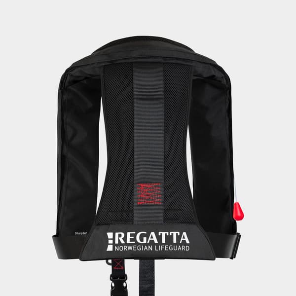 Uppblåsbar flytväst Regatta Sharpsafe 170N Black, automatisk, One-Size (40+ kg) + kolsyrepatron 33 gram Flytväststorlek: 40+ kg