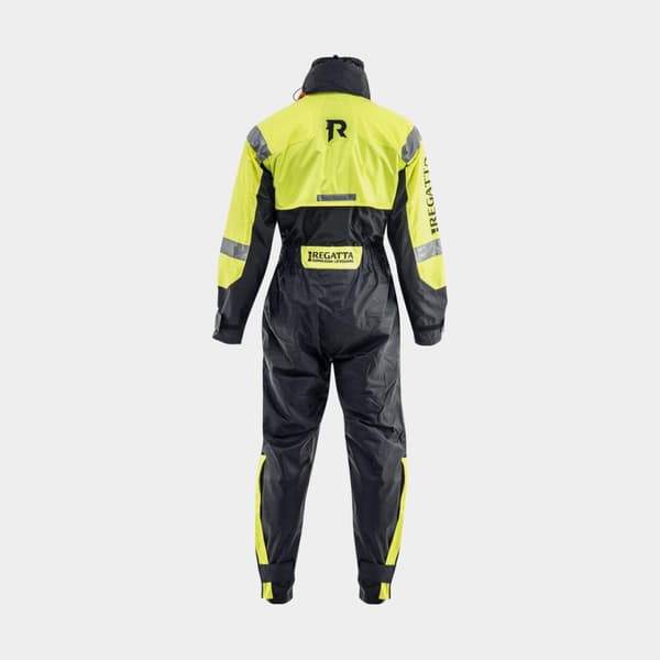 Flytoverall Regatta Sportline 50N Black/Fluorescent Yellow Flytväststorlek: 140 - 152 cl (40 - 60 kg)