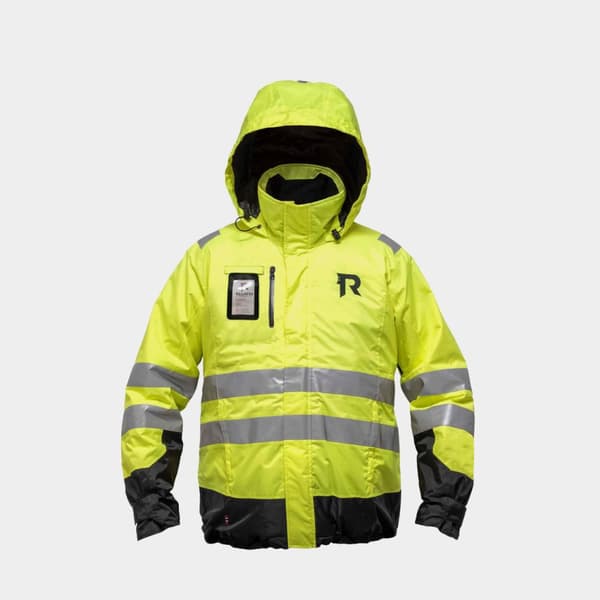 Flytjacka Regatta Harbour 50N Fluorescent Yellow/Black Flytväststorlek: X-Small (50 - 70 kg)