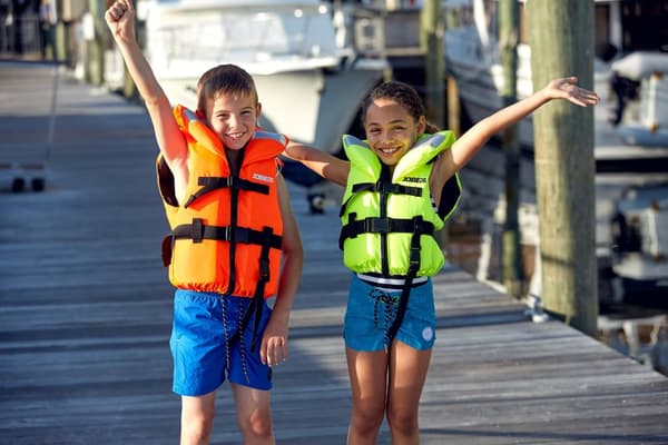 Räddningsväst för barn & bebis JOBE Comfort Boating Vest 100N Orange Flytväststorlek: Medium/Large (20 - 30 kg)