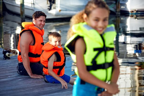 Räddningsväst för barn &amp; bebis JOBE Comfort Boating Vest 100N Orange Flytväststorlek: Medium/Large (20 - 30 kg)
