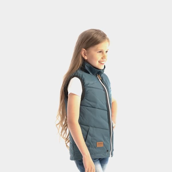 Flytväst-väst för barn JOBE Bodywarmer Youth 50N Dark Teal Flytväststorlek: 6 år (15 - 25 kg)