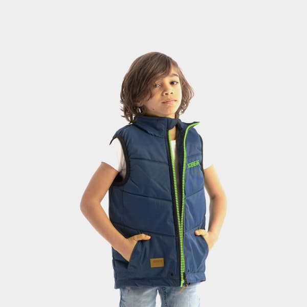 Flytväst-väst för barn JOBE Bodywarmer Youth 50N Midnight Blue Flytväststorlek: 8 år (25 - 35 kg)