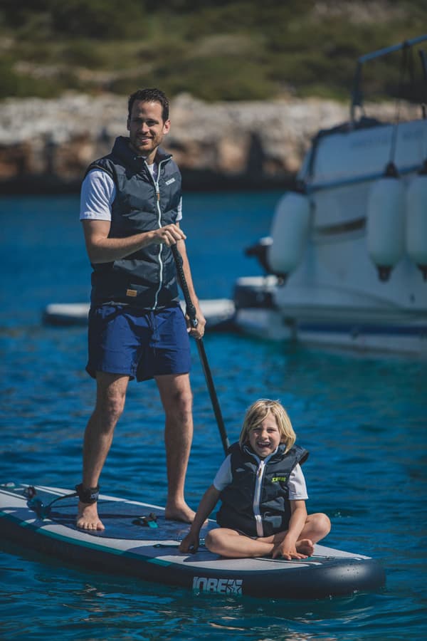 Flytväst-väst för barn JOBE Bodywarmer Youth 50N Midnight Blue Flytväststorlek: 8 år (25 - 35 kg)
