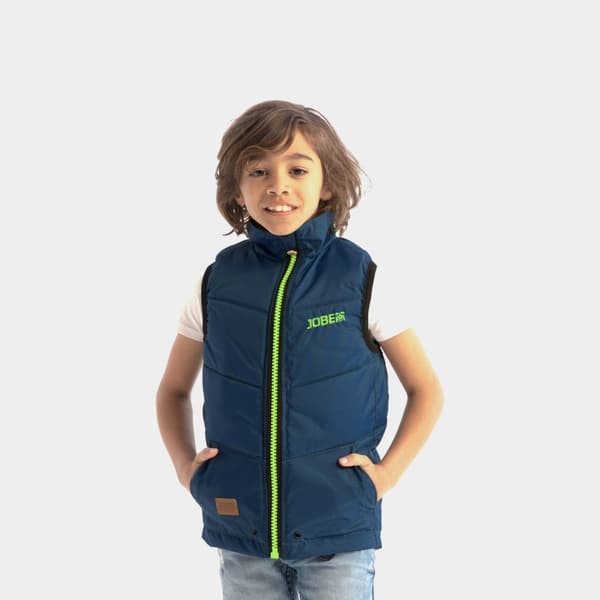 Flytväst-väst för barn JOBE Bodywarmer Youth 50N Midnight Blue Flytväststorlek: 8 år (25 - 35 kg)