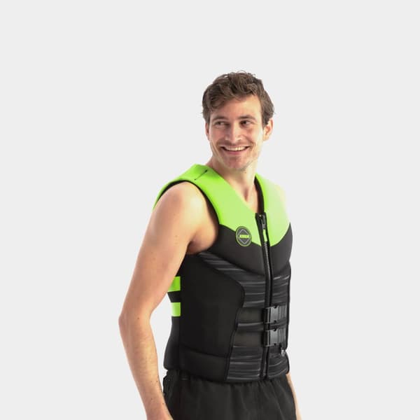 Vattensportväst JOBE Segmented Jet Vest Men 50N Lime Green Flytväststorlek: XX-Large+ (95 - 105 kg)