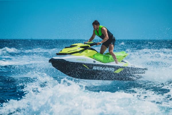 Vattensportväst JOBE Segmented Jet Vest Men 50N Lime Green Flytväststorlek: XX-Large+ (95 - 105 kg)