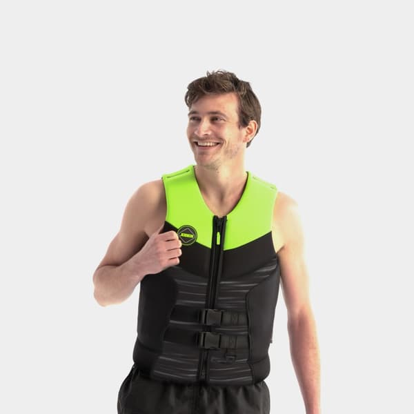 Vattensportväst JOBE Segmented Jet Vest Men 50N Lime Green Flytväststorlek: XX-Large+ (95 - 105 kg)