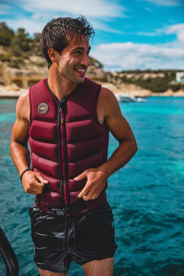 Vattensportväst JOBE Fragment Vest Men 50N Burgundy Red Flytväststorlek: XX-Large+ (95 - 105 kg)