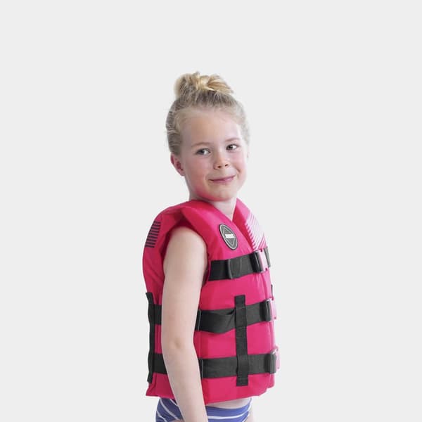 Vattensportväst för barn JOBE Nylon Vest Youth 50N Kids Hot Pink Flytväststorlek: One-Size (30 - 40 kg)