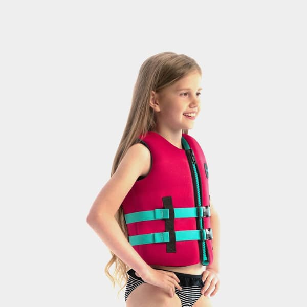 Seglarväst för barn JOBE Neoprene Vest Kids 50N Hot Pink Flytväststorlek: 176 (50 - 80 kg)