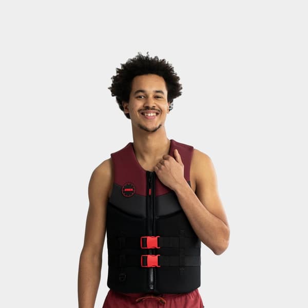 Vattensportväst JOBE Neoprene Vest Men 50N Burgundy Red Flytväststorlek: X-Large+ (85 - 95 kg)