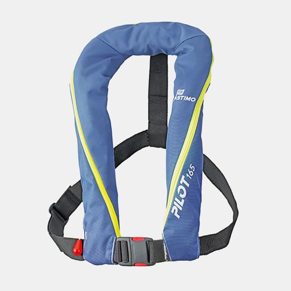 Uppblåsbar flytväst Plastimo Pilot 165N, automatisk, blå, One-Size (40+ kg) + kolsyrepatron 33 gram Flytväststorlek: 40+ kg