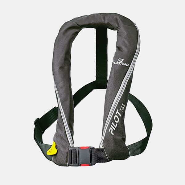Uppblåsbar flytväst Plastimo Pilot 165N, automatisk, svart, One-Size (40+ kg) + kolsyrepatron 33 gram Flytväststorlek: 40+ kg