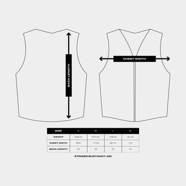 Vattensportväst Baltic Stinger 50N, svart Flytväststorlek: Medium (50 - 70 kg)