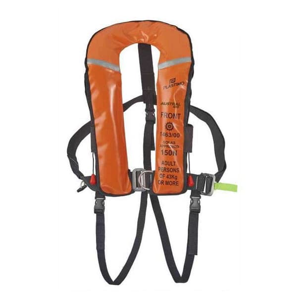 Plastimo Automatisk Sele Oppustelig Redningsvest Solas Austral 180 Hr Orange >43 kg