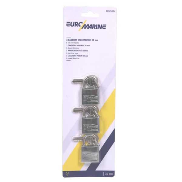 Euromarine Hængelås Sæt 30 Mm 3 Enheder