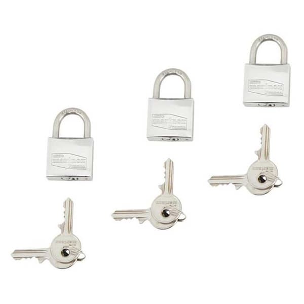 Euromarine Hänglås Set 30 Mm 3 Enheter