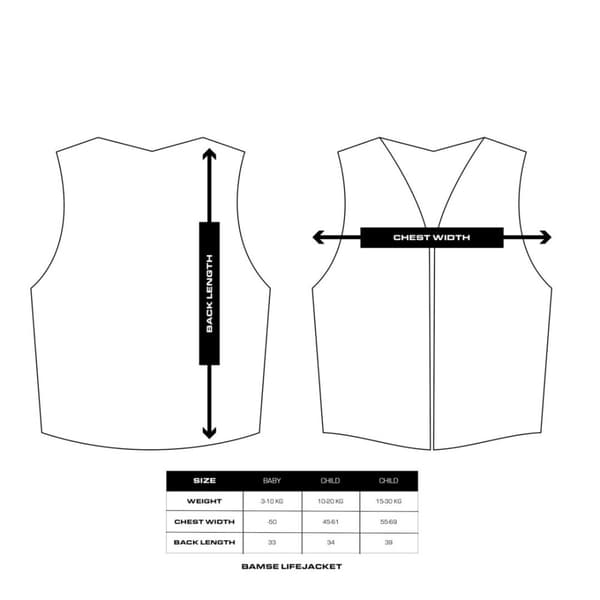 Redningsvest Bamse Gul 3-10 kg Baltic