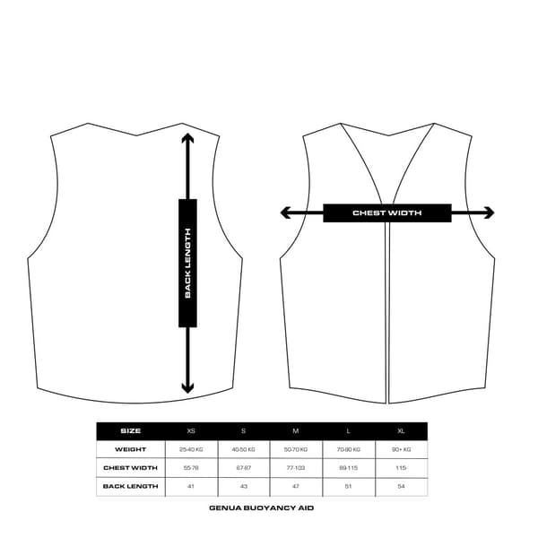Genua Flytväst Vit/Rosa 50-70 kg M Baltic