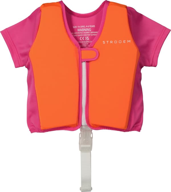 Strooem Flytväst för Barn - Räddningsväst 1-2 år Orange-Pink 2