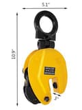 Miniatyrbild 8 av 8: 1 ton kapacitet vertikal stålplåt lyftklämma med säkerhetsskydd, 0-15 mm öppning, 180° vridbar, lätt att använda