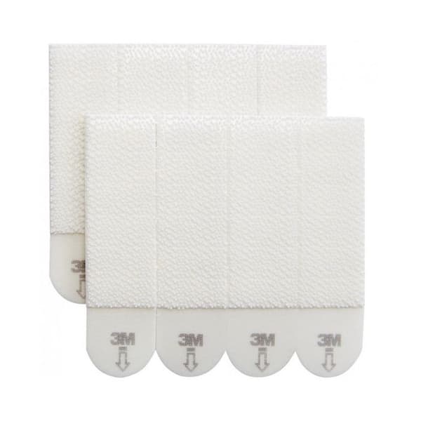 Fixeringsflikar - 3M - Medium modell - Vit - Maxvikt 5,4 kg - 4 remsor ingår