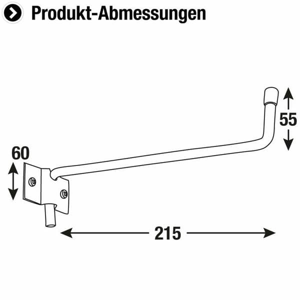 Krok - kam - hängring - ögla Connex - DY222029 - 6 kg 35 x 215 x 50 mm Förzinkad Universalkrok