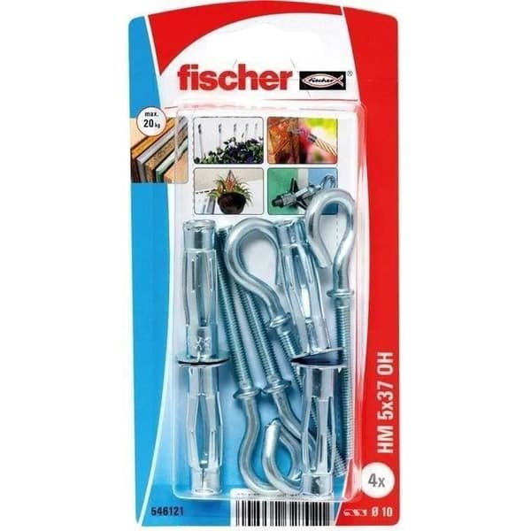 FISCHER - Blister med 4 Skruvankare kroppshålig klack hm5x37