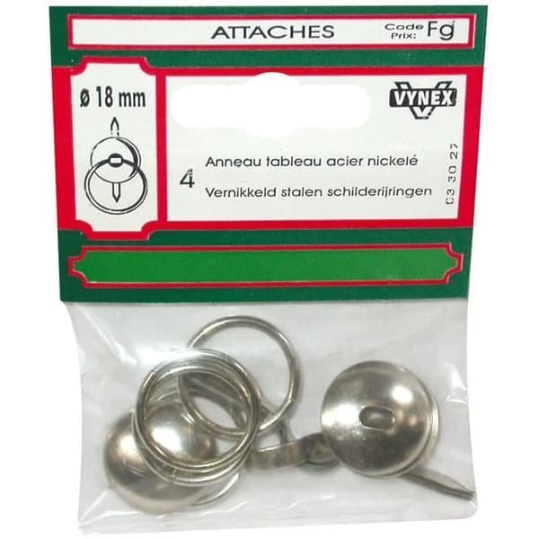 Tavla ring - VYNEX - Set med 4 - Stål - 18 mm