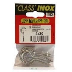 Crochet - inox - A2 - 4x30 mm