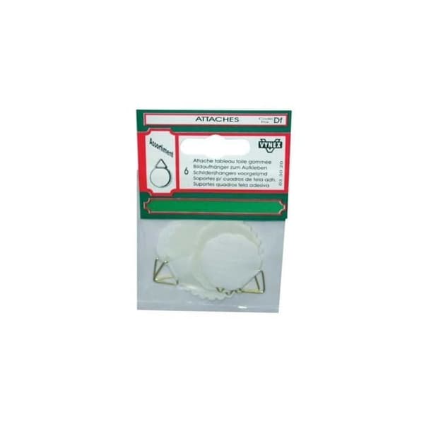 Attaché tavla - gummad duk - VYNEX - Sortiment av 6 tavlaattacher - Diameter 20-30-45 mm
