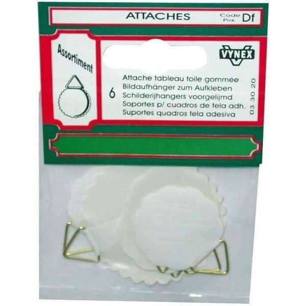 Attaché tavla - gummad duk - VYNEX - Sortiment av 6 tavlaattacher - Diameter 20-30-45 mm