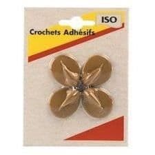 Oval keramisk klistercrochet - mini - paket om 4 - grädde