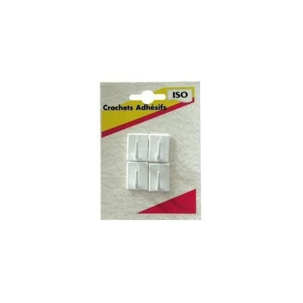 Krokatklister mini nylon - paket med 4 - vit