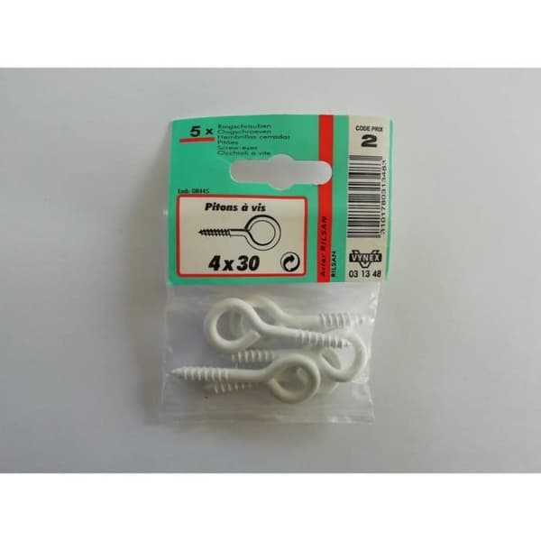 Skruvplugg - VYNEX - 4x30 mm - rilsaniserat stål - pack om 5