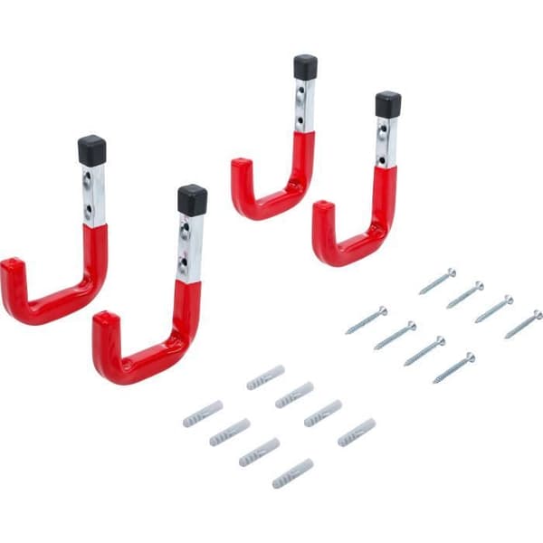 Universella väggkrokar - BGS - DIY 88314 - 4-pack - Plastmaterial